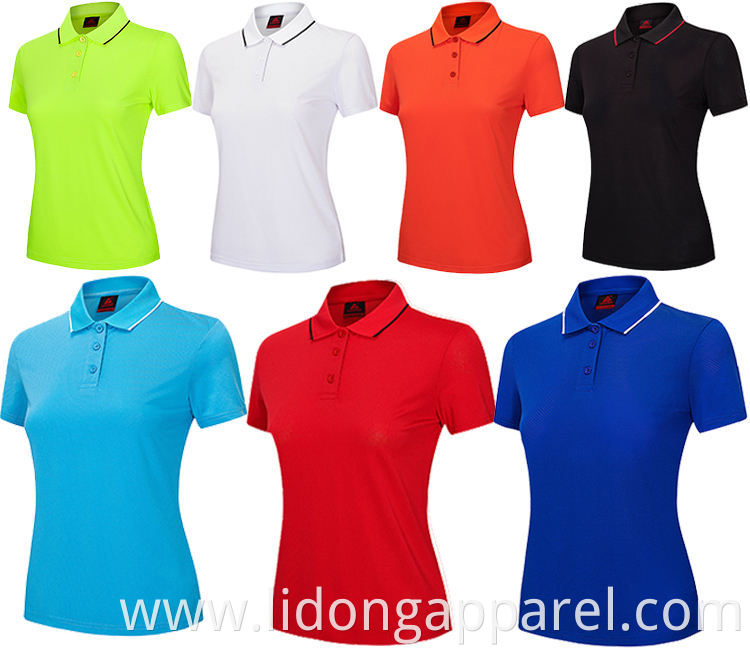 Cheap Colorful Short Sleeve Polo T Shirt Men Comfort Polyester Mesh Golf Plain T-shirts